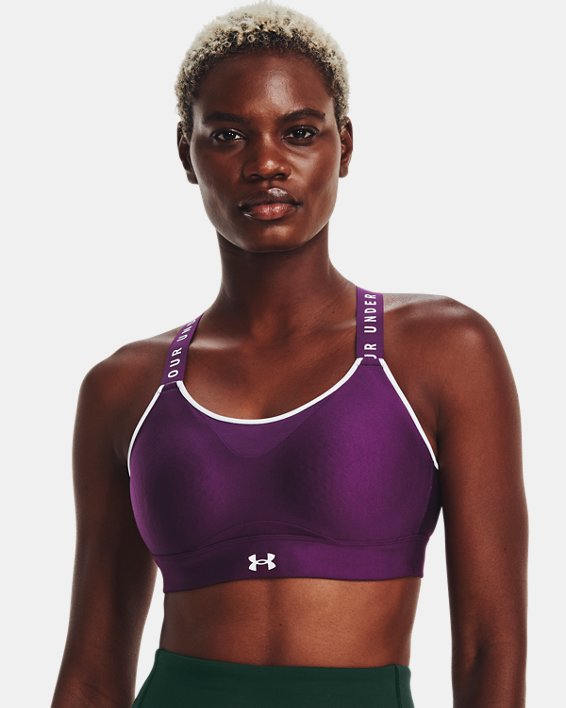 Damen UA Infinity High Sport-BH, Purple, pdpMainDesktop image number 0